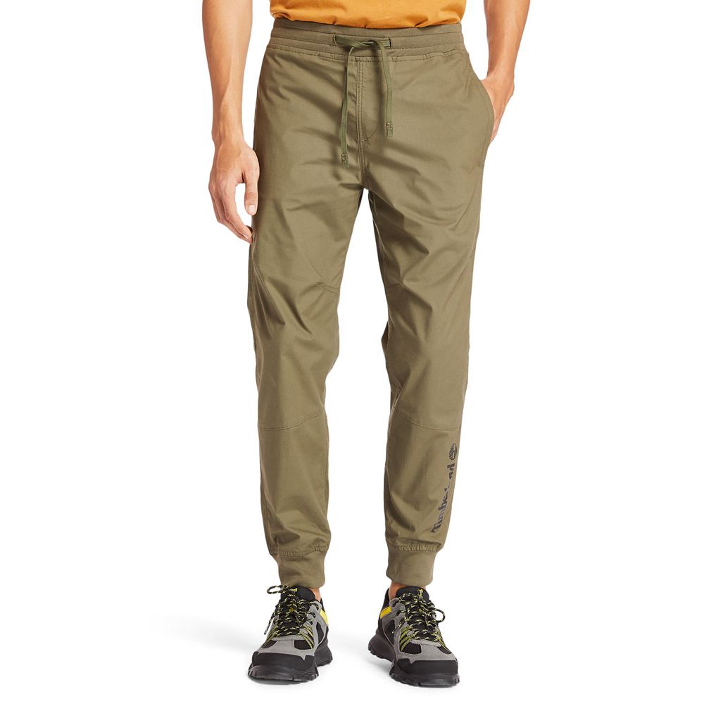 Timberland Mens Pants Woven Jogger - Olive - India NX7284159